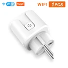 20A Tuya WiFi ЕСFR умная вилка 220В монитор питания Беспроводная розетка дистанционное управление водонагревателем для Google Home Alexa