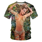 Футболка унисекс с круглым вырезом и 3D-принтом, с коротким рукавом