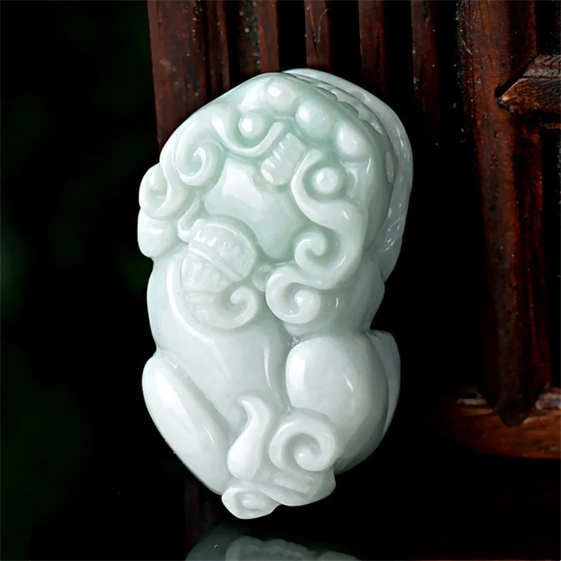 

Hot selling natural hand-carve jade- Emerald Money Pixiu Necklace pendant fashion accessories Men Women Luck Gifts Amulet for