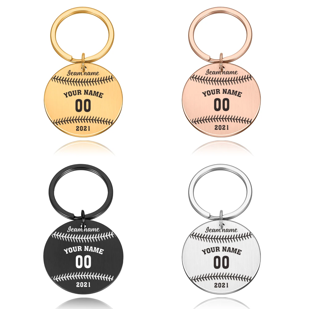 

Baseball Team Surrounding Keychain Personalized Gift for Men Boyfriend Classmate Custom Keychains for Car Keys Fashion Keyring