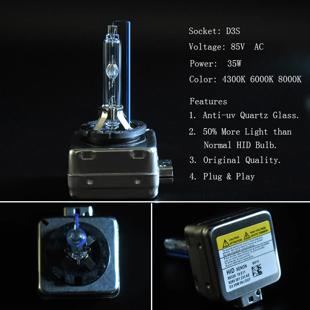 Biancezhe D1S D2S D3S D4S D2R D4R ксеноновая лампа HID фара 4300K 6000K 8000K D1 D2 D3 D4 лампы 35 Вт для