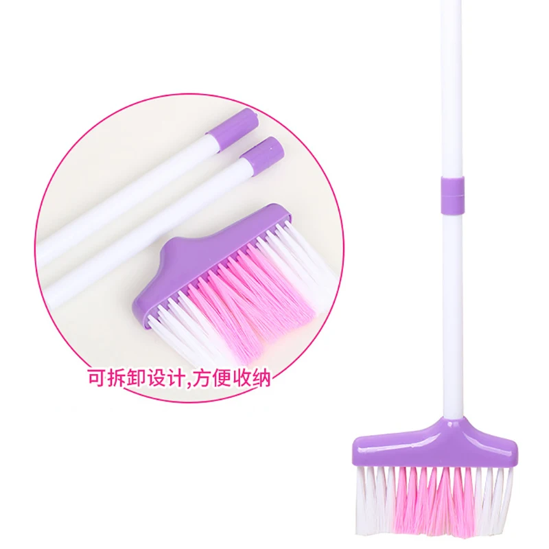 

Kids Simulation Mini Cleaning Tool Set Children Play House Broom Mopping Bucket Toy Gift Clean Trash Bins Tools