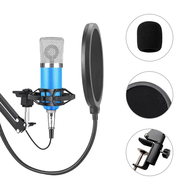 

BM700 Condenser Microphone Home Karaoke Mic Professional Stereo Studio Recording Microphone for PC video post dubbing Youtube
