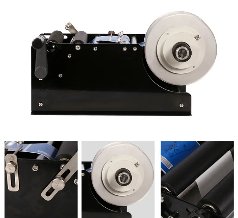 Пластиковая мини машина для упаковки бутылок простая ручная нанесения этикеток