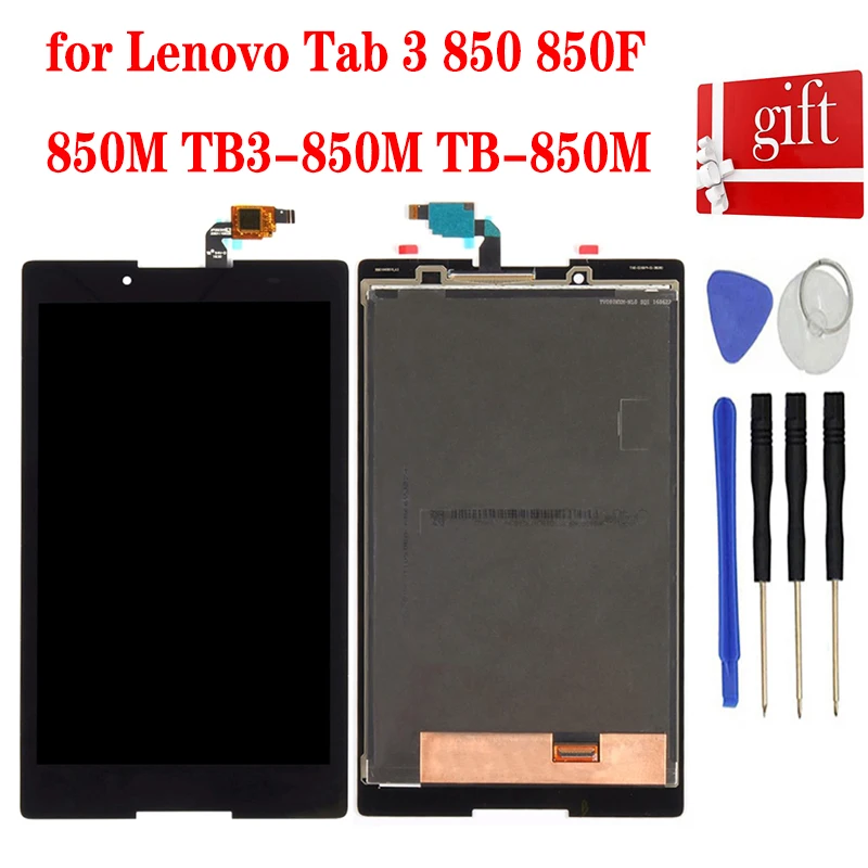 

Для Lenovo Tab 3 TAB3 8,0 850 850F 850M Φ ЖК-дисплей экран модуль сенсорный экран дигитайзер Сенсорное Стекло в сборе