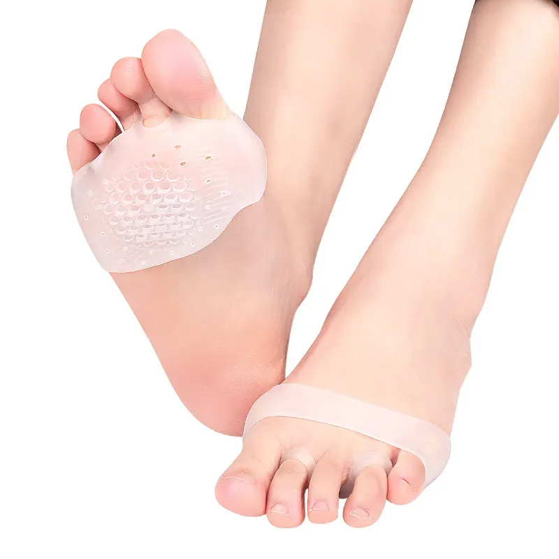 

2pieces=1pair Toe Separators Gel Silicone High Heel Shoes Pads Forefoot Half Yard Insoles Cushion Orthopedic Bunion Corrector
