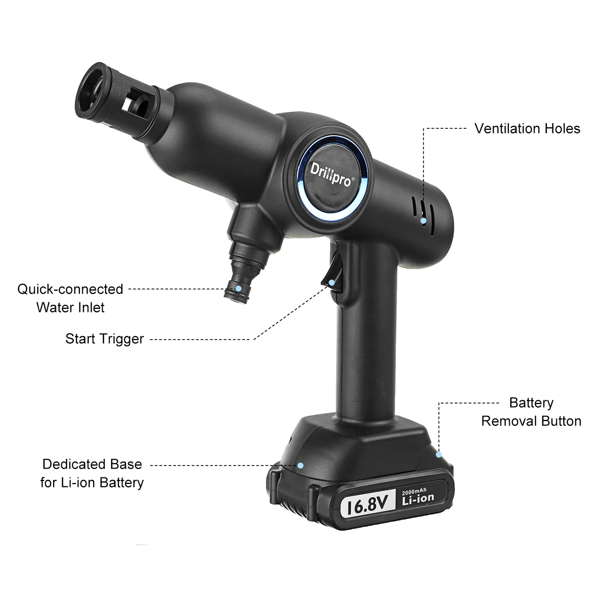 Pаспродажа Пистолет-распылитель для мойки автомобиля, беспроводной портативный аппарат для мойки высокого давления, с аккумулятором Makita