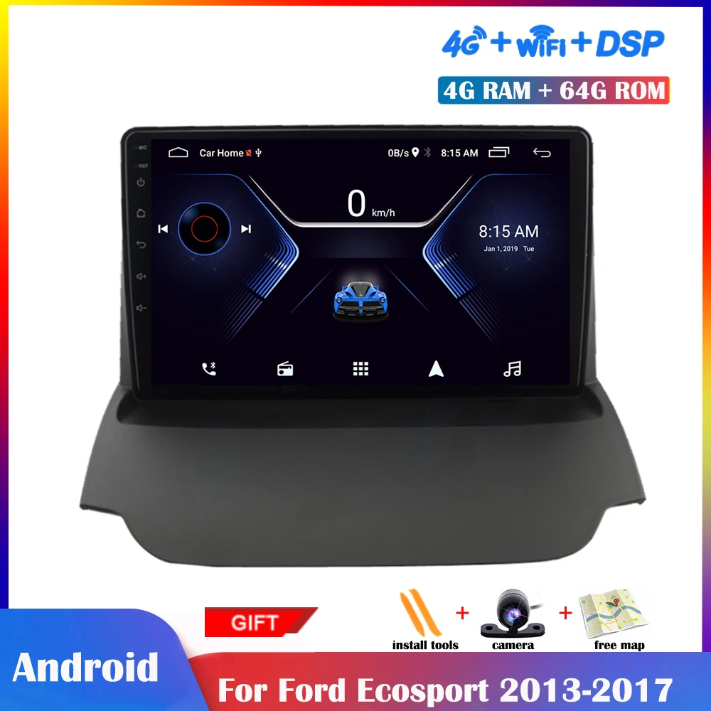 

Мультимедийный плеер на Android, автомобильное радио, стерео-навигация, DSP сенсорный IPS экран, Wi-Fi, для Ford Ecosport 10,1-2013, 2017 дюймов