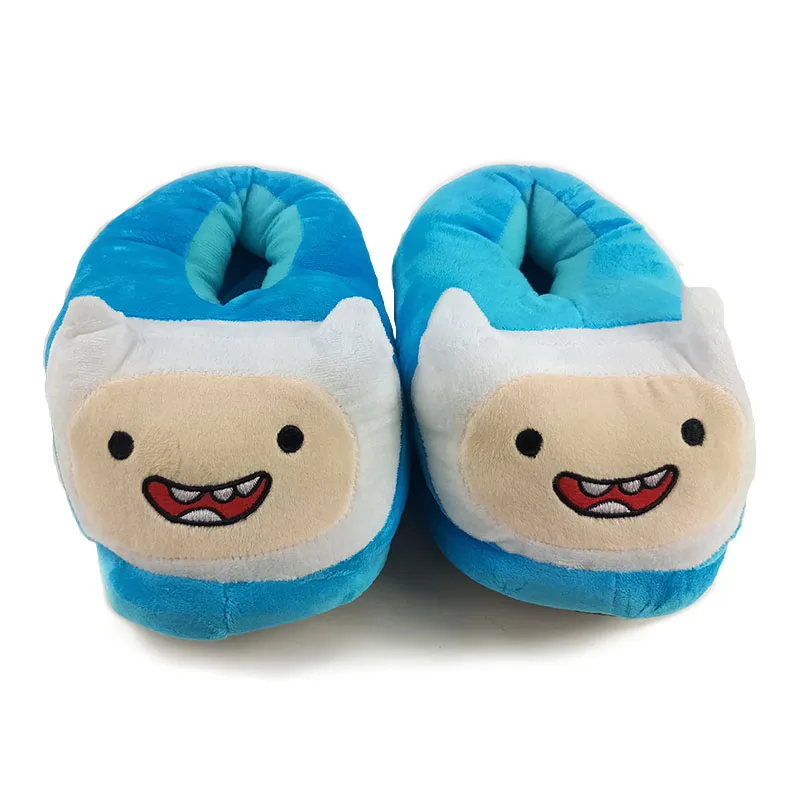 Finn 28 см; серия аниме; Плюшевые тапочки; Bulbasaur Charmander; зимняя теплая Домашняя обувь для взрослых - Цвет: Finn
