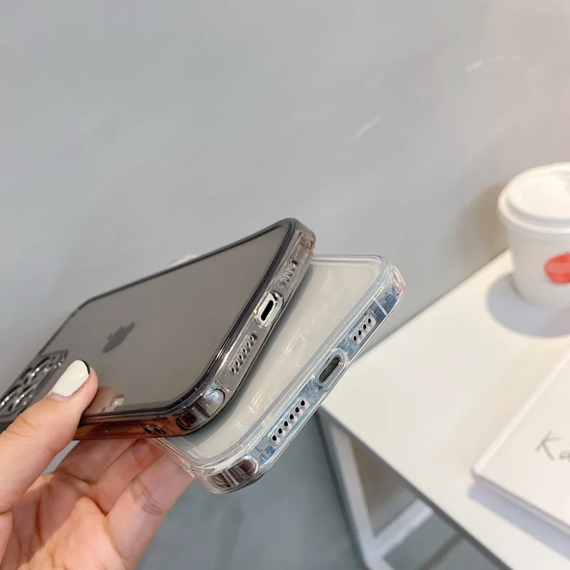 

Thick Shockproof Silicone Phone Case For iPhone 12 11 Pro Xs Max lens Protection Case on iPhone X Xr 7 8 Plus case Back Cover