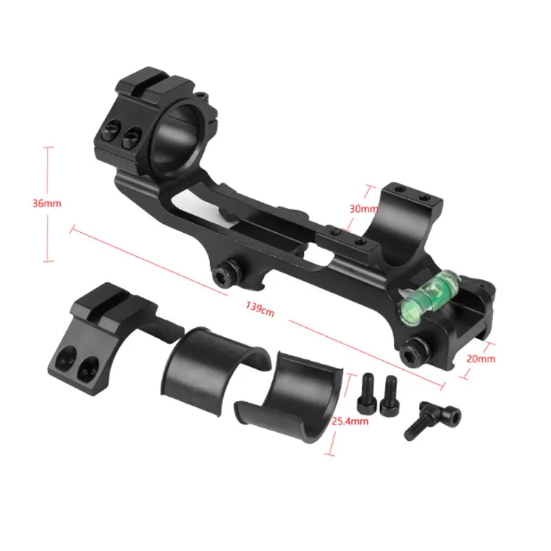 Accurate Bubble Level Scope Mount One Piece Double Rings Mount Fits 25.4/30mm Diameter Picatinny Rails Tactical Sights Mounts