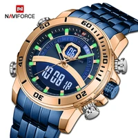 mens quartz watches naviforce brand luminous dial waterproof wrist watches military sport digital male clock relogio masculino