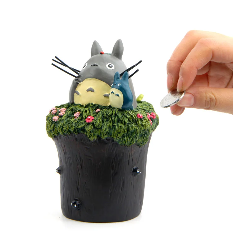 Anime My Neighbor Totoro Cartoon Figure Piggy Bank Toy Model Desktop Decoration 14*9CM | Игрушки и хобби