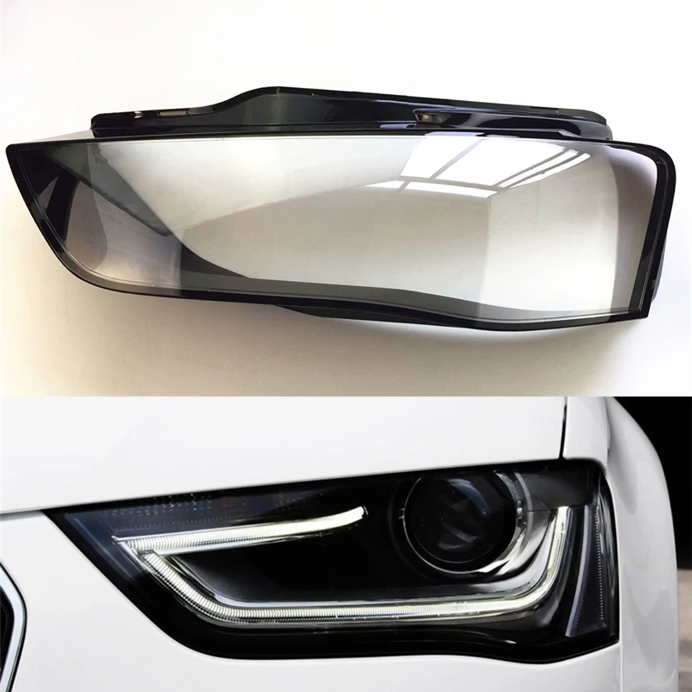 Driver Side Для Audi A4L 2013 прозрачный автомобильный налобный фонарь с прозрачными линзами - Цвет: Driver Side