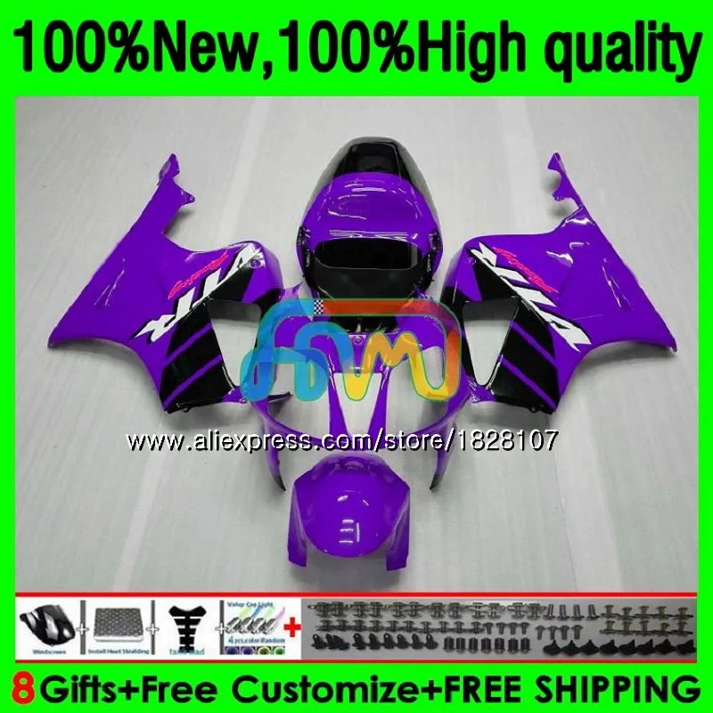 

Body For HONDA VTR1000 RC51 SP1 SP2 01 02 03 04 05 06 148BS.21 VTR 1000 2000 2001 2002 2003 2004 2005 Purple black 2006 Fairings