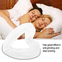 foldable stop snoring anti bruxism guard apnea aid anti grinding stop snoring double layer mouthpiece dental guard health care