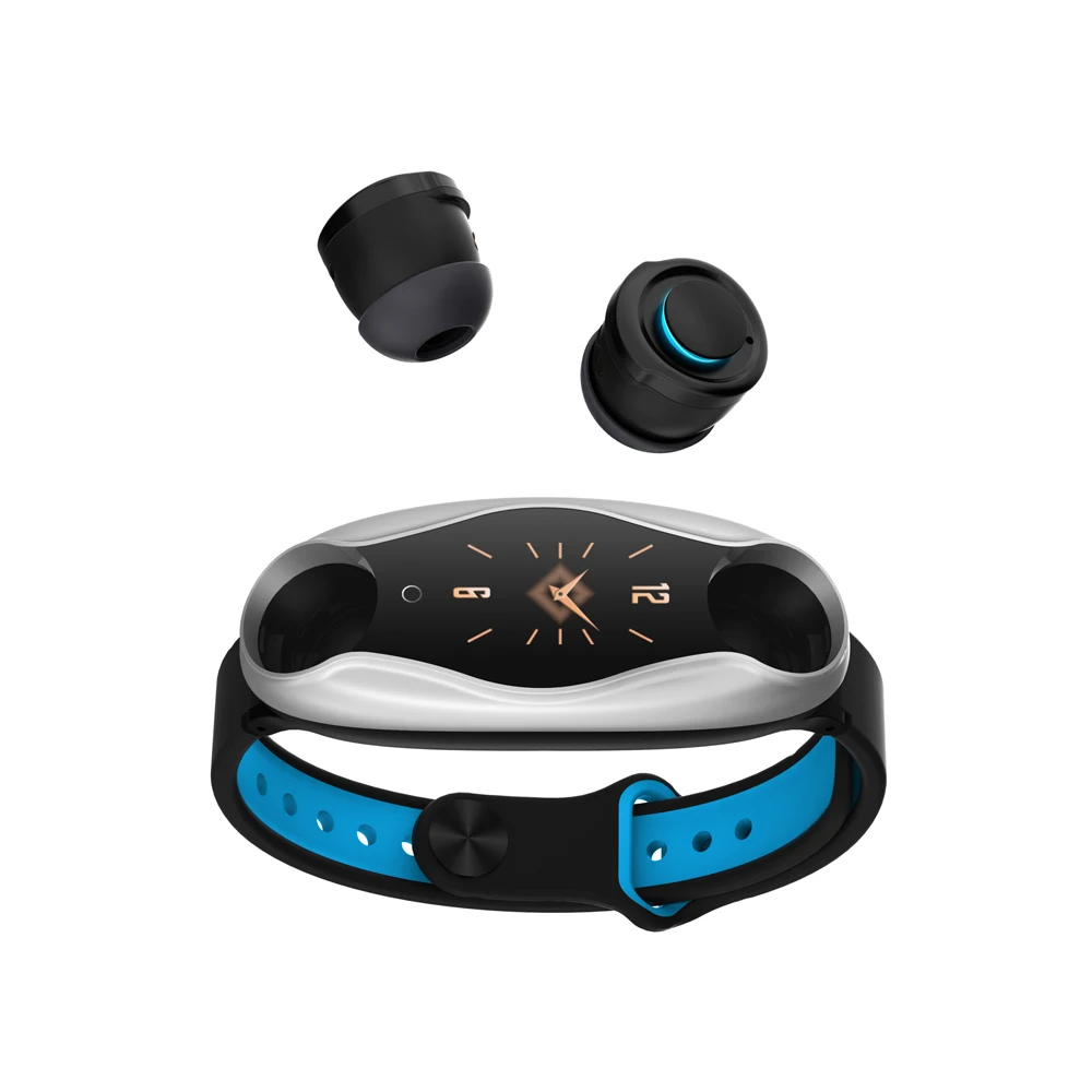 DOCIDACI T90 2 в 1 Смарт браслет вызов с TWS беспроводные Bluetooth двойные наушники 5 0 фитнес