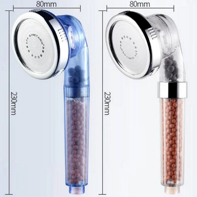 

3 Modes Bath Shower Adjustable Shower Head High Pressure Saving Water Bathroom Anion Filter Shower SPA Nozzle