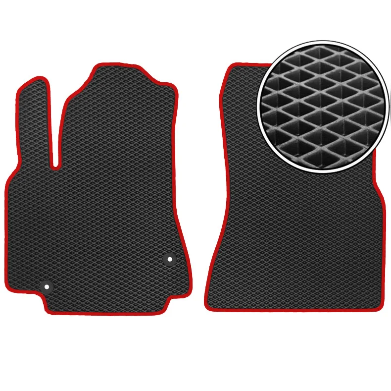 Комплект передних ковриков ЕВА для Toyota Corolla Fielder правый руль NZE 141 2006-2010 (красный кант) Vicecar