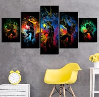 5pcs anime my hero academia boku posters canvas wall art hd pictures decoration living room accessories home decor paintings