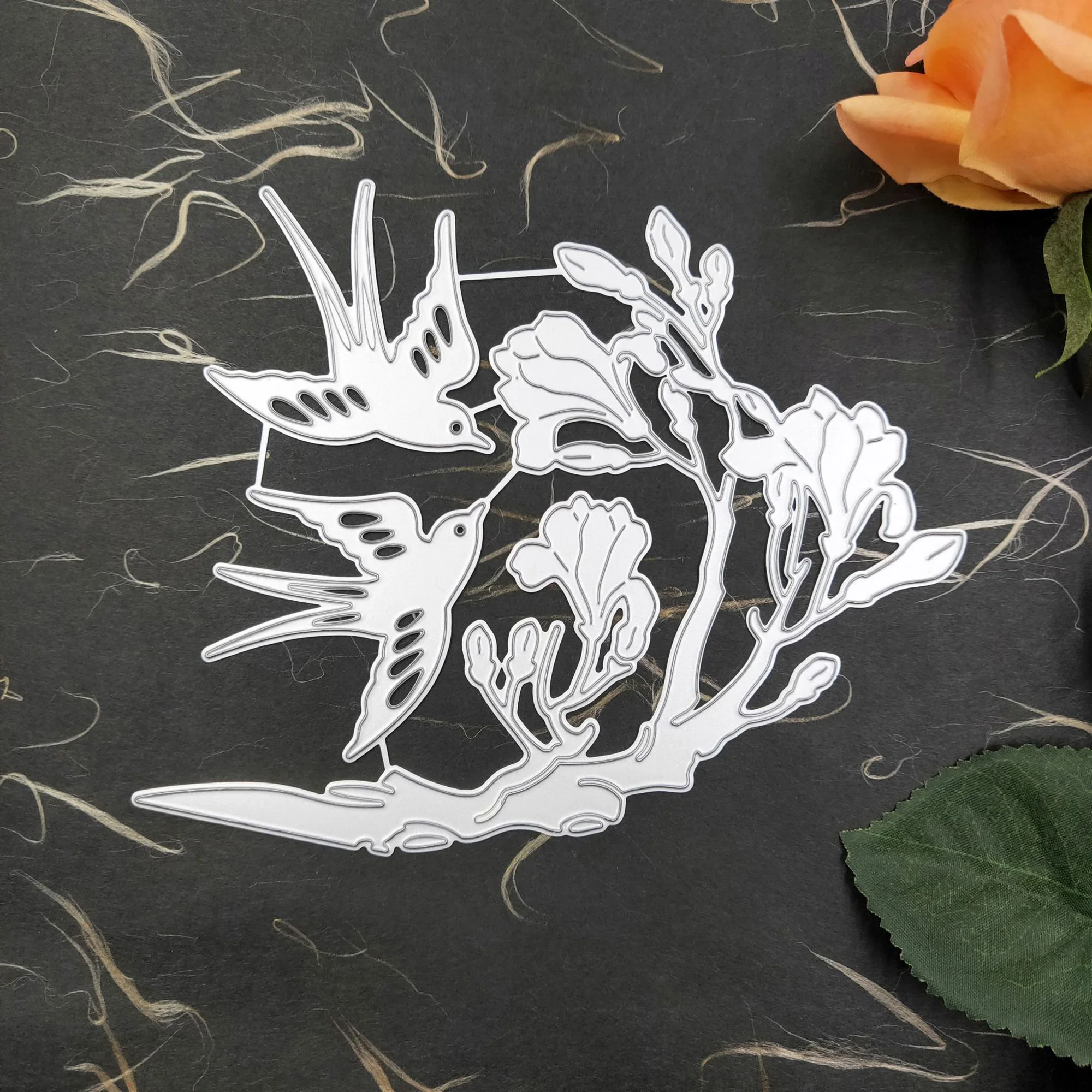 Металлические высечки для птиц и цветов трафарет скрапбукинга дюйма | Дом сад