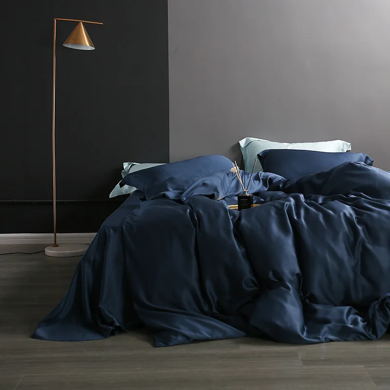 Комплект постельного белья из чистого 100% шелка для дома и роскошный комплект