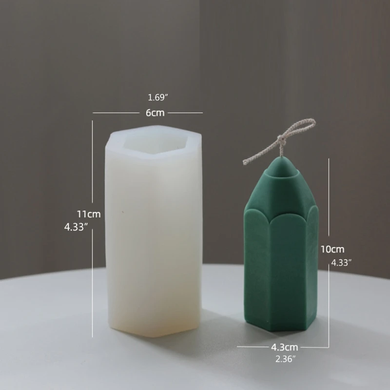 

X7AF Pencil Shape Epoxy Resin Mold Candle Soap Casting Silicone Mould DIY Crafts Mold
