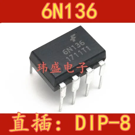 

10pcs 6N136 6N136M DIP-8 A6N136 HCPL-6N