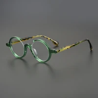acetate vintage glasses frame men women retro transparent round glasses male optical myopia eyeglasses frames eyewear spectacles