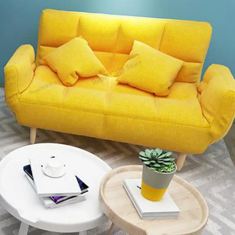 Lazy sofa simple folding single bed small apartment double tatami net red recliner bedroom |