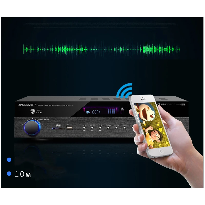 KYYSLB 450 Вт 750 Вт 220 В H-8002 4,0 Bluetooth усилитель HDMI потеря домашнего кинотеатра 5,1 канальный цифровой усилитель Kara OK волокно коаксиальный