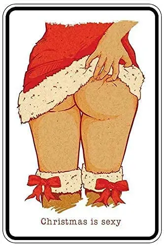 

Shorping Metal Sign Aluminum Tin Sign Christmas is Sexy Outdoor Home Yard Street Garden Garage Door Metal Signs