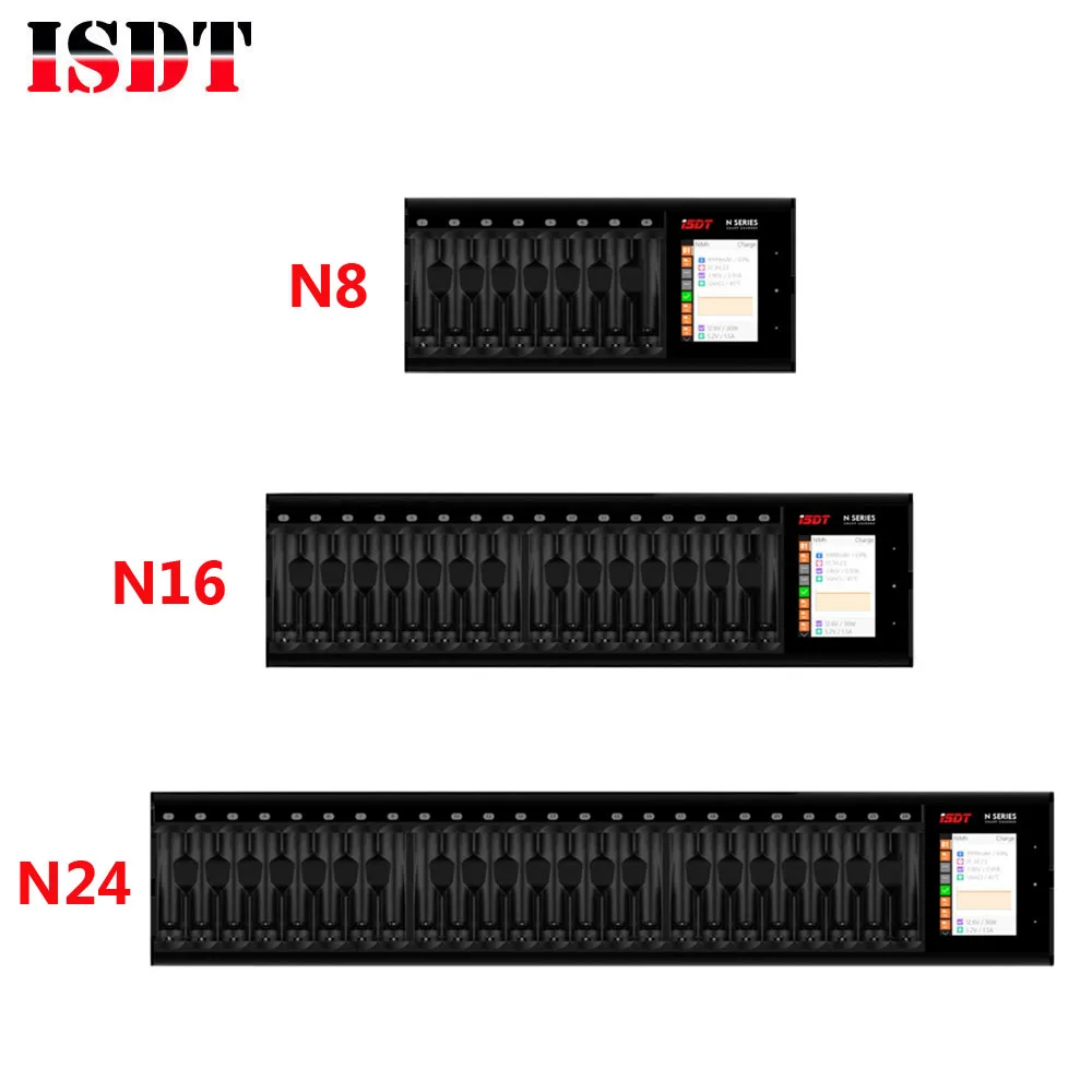 Универсальное зарядное устройство ISDT N8 N16 N24 AA AAA с ЖК дисплеем для быстрой зарядки
