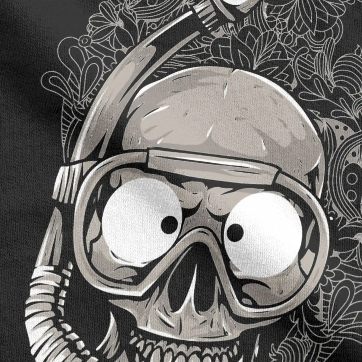 Мужские Подводное череп погружение Diver футболки Дайвинг хлопковые топы в