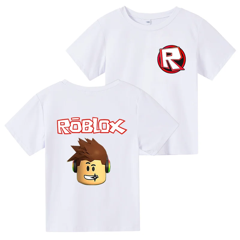 Детские хлопковые футболки Roblox- Game футболка для мальчиков и девочек детские