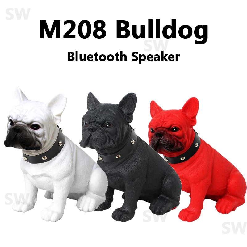 Mega Bass Bluetooth wireless speaker M208 bulldog cartoon dog Speaker FM TF card subwoofer |