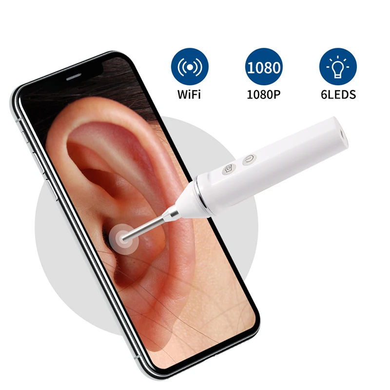 

Новинка 2019, 3,9 мм, МП, Wi-Fi, ушной эндоскоп, инструмент для чистки ушной серы с 6 светодиодными лампами, бороскоп для Android, iOS, смартфона