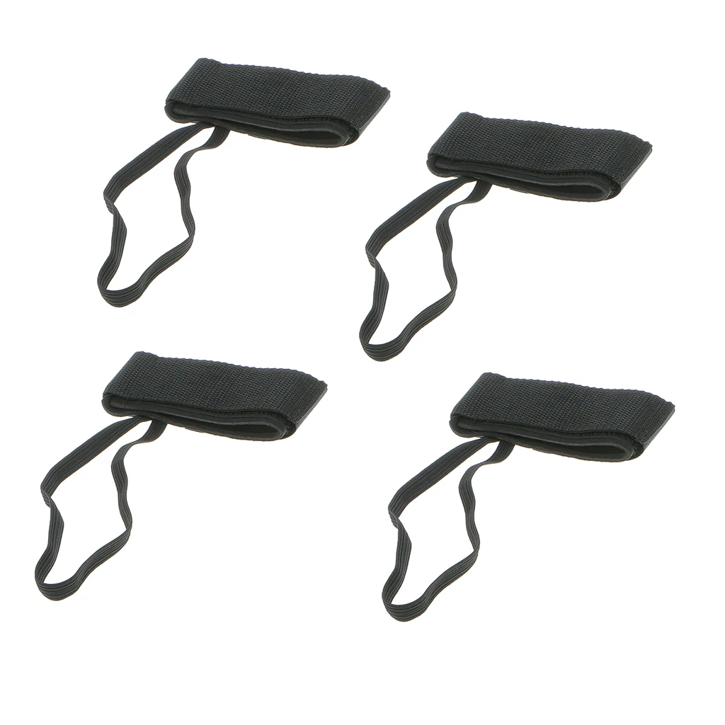 

Pack of 4 Fin Savers Leashes Flippers Swim Dive Tethers Black