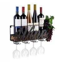 2 in 1 45x13x22cm wall mounted wine rack bottle store champagne shelf bottle champagne shelf with extra cork tray
