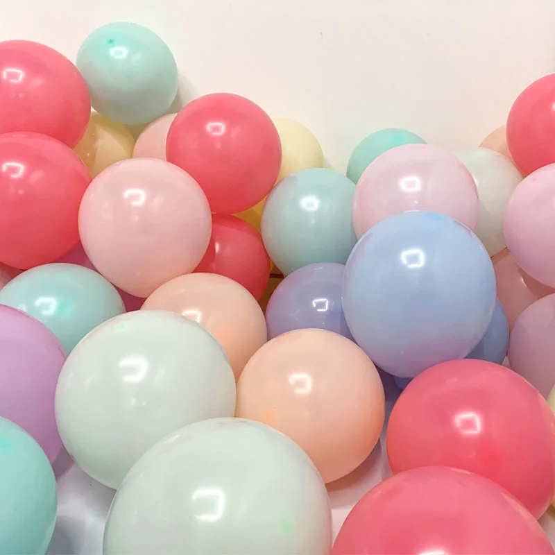 

500pcs 10inch 2.2g Thickened Macaron Latex Balloons Pastel Macaroon Unicorn Candy Color Wedding Arch Birthday Party Decor Toy