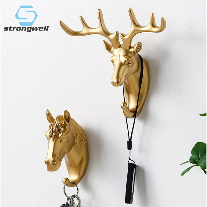 Strongwell Nordic крючки в виде животных крючок держателя крепкие бесшовные прилипания крюк вешалки для ключей настенный Декор украшение дома
