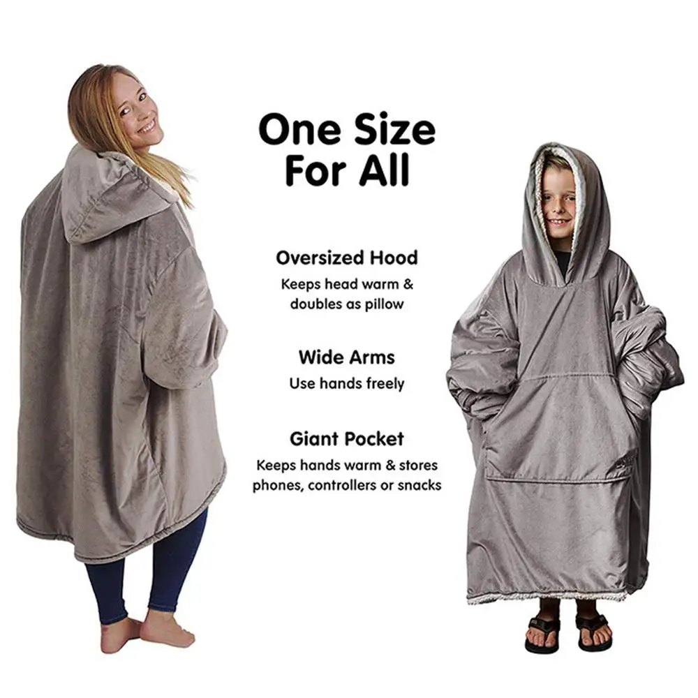 Шерстяное одеяло из микрофибры плюшевое Коралловое Флисовое с рукавами очень