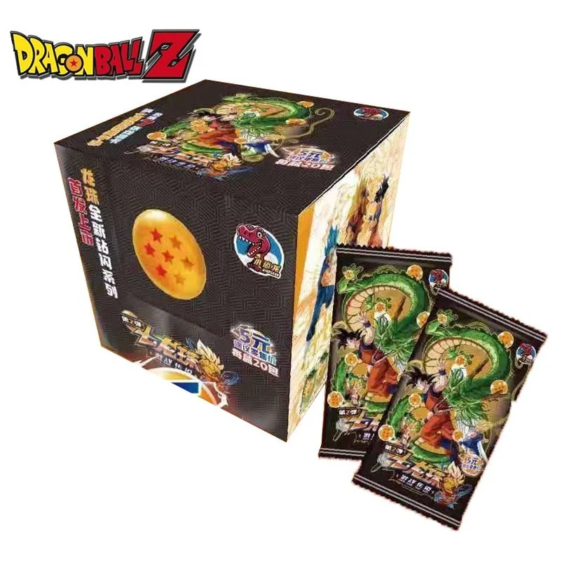 Tarjeta de Anime Dragon Ball, Edici&oacute;n de Colecci&oacute;n Caja Negra, 3D, Est&eacute;reo, Batalla Sobrenatural, Son Goku, TCG, Regalo de Vacaciones, 100 uds., Novedad-0