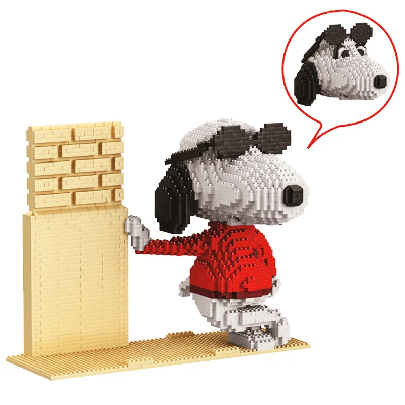 

New 2380pcs+ Mini Blocks Cartoon Dog Mirco 3D Model Snoo Diamond Building Bricks Anime Figures For Bricks Toys