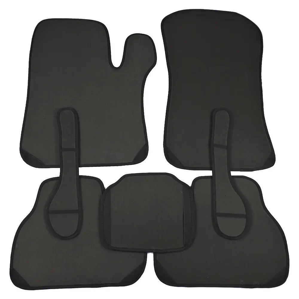 Коврики в салон EVA (ЕВА) ромб черные с черным синим красным кантом для ВАЗ 2110 2111 2112