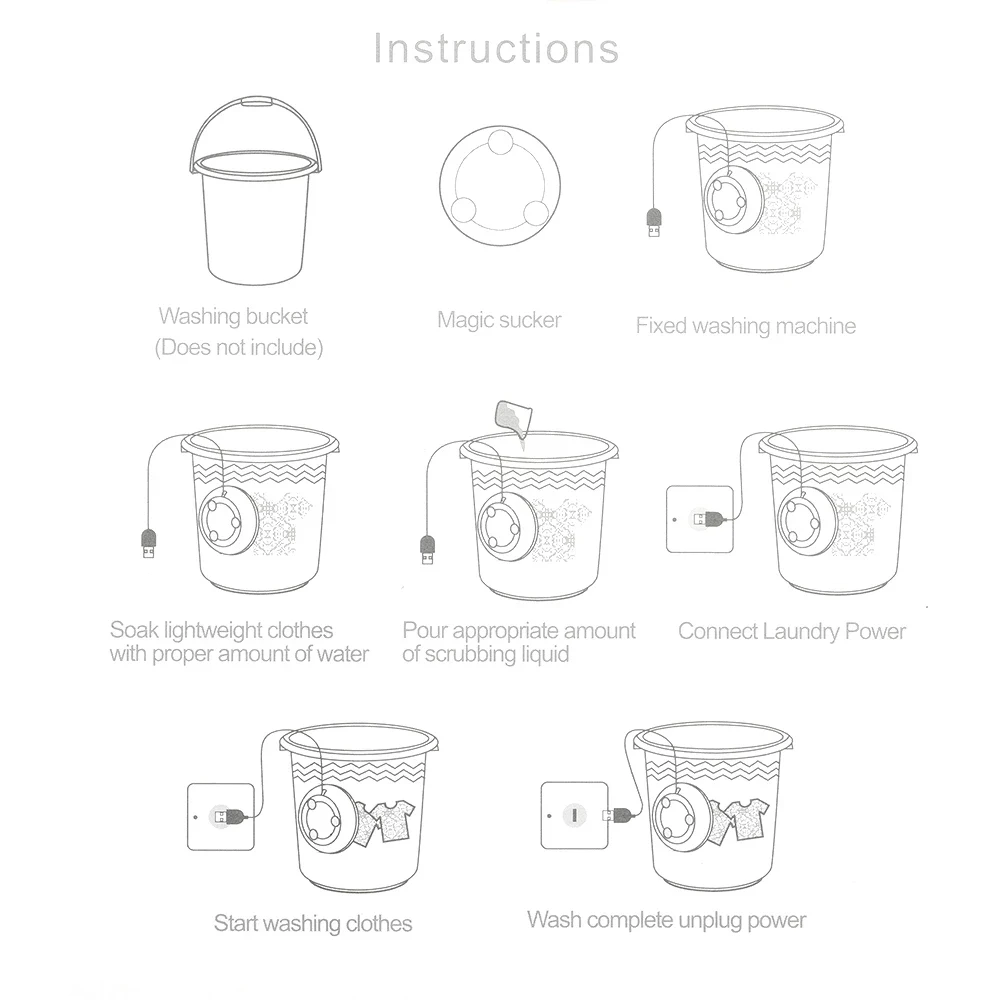 

Mini Washing Machine Household Ultrasonic Turbo Washing Machine Portable Travel Washer For Lazy People Laundry Cleaning Tool