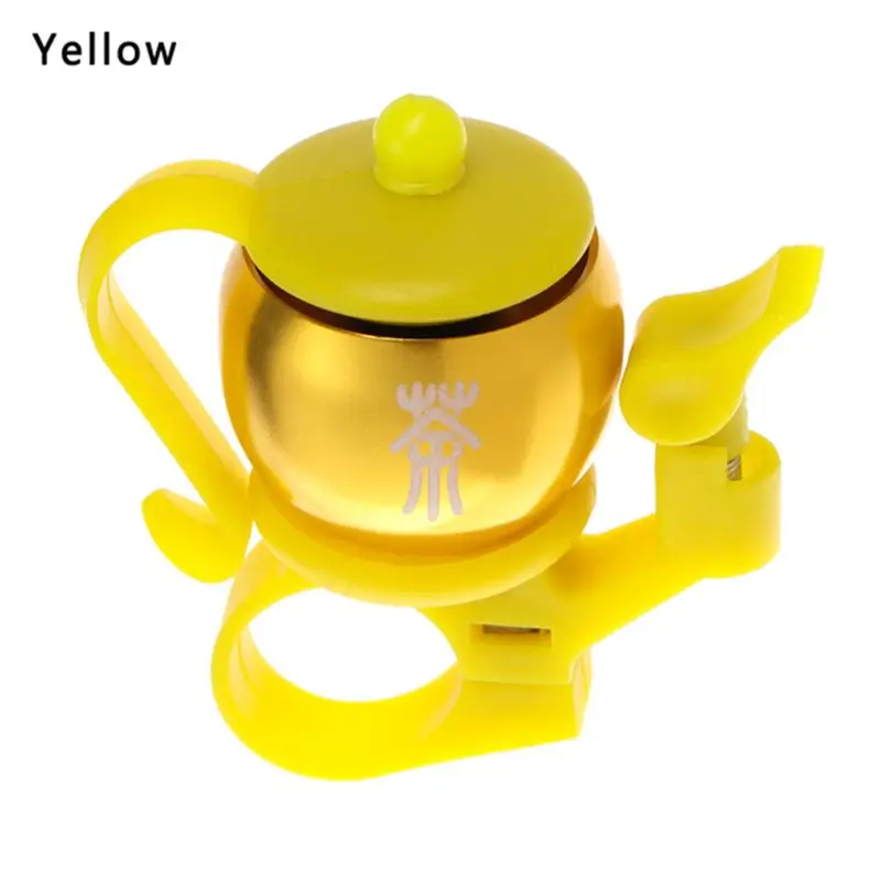 

4pcs Teapot Shape Bike Bell Aluminum Alloy Bicycle Handlebar Alarm Loud Sound Cycling Horn Safety Bicycle Accessories