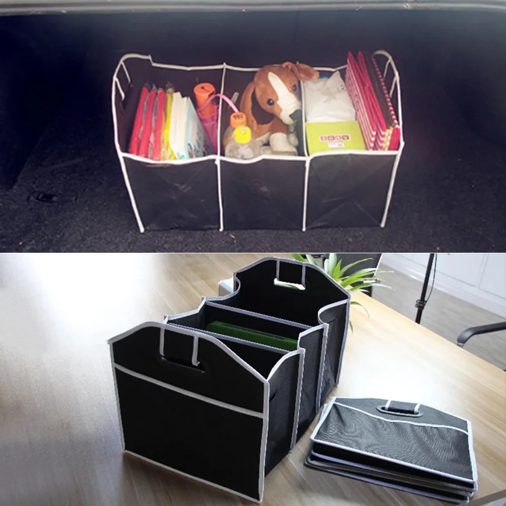 

Car Rear Trunk Storage Box With Handle Car Rear Trunk Folding Cube Multifunctional 40L Cargo Storage Organizer Car Accessories