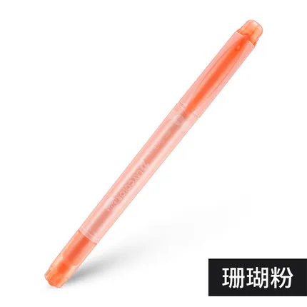 3pcs Coral powder Япония TOMBOW Dot ручка с двойной головкой, волнистая цветная ручка, милая настольная книга, дневник, креативный хайлайтер, 3/12 цветов, набор, игра в цветной горошек - Цвет: 3pcs Coral powder