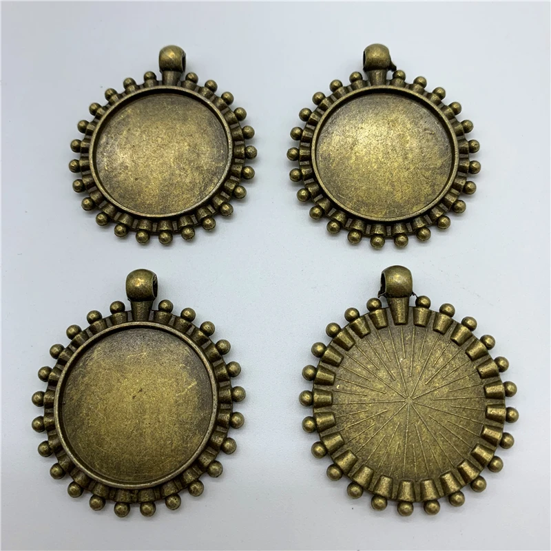 Настройки кабошона из сплава 2 шт. 25 мм стеклянный кабошон металлическая основа